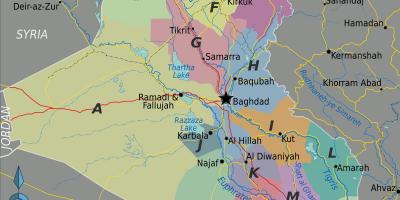 Bản đồ của Iraq khu vực