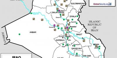 Bản đồ của Iraq sân bay