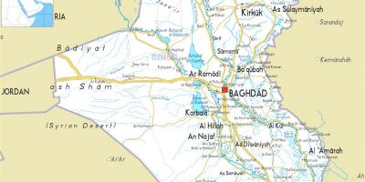 Bản đồ của Iraq sông