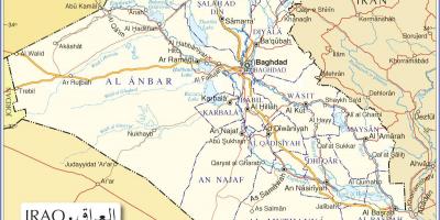 Bản đồ của Iraq đường