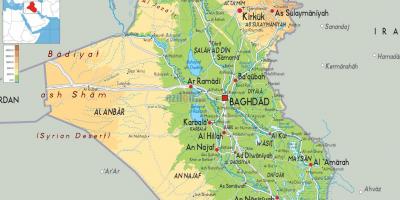 Bản đồ của Iraq địa lý