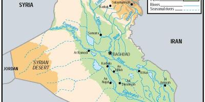 Bản đồ của Iraq độ cao