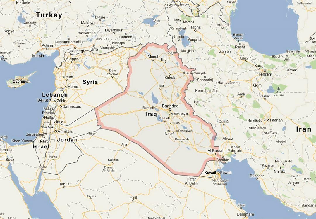 Bản đồ của Iraq