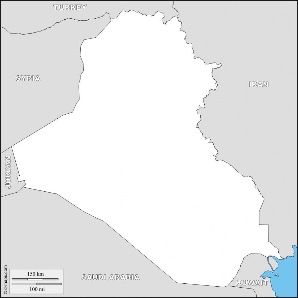 Bản đồ của Iraq trống