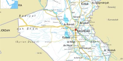 Bản đồ của Iraq sông